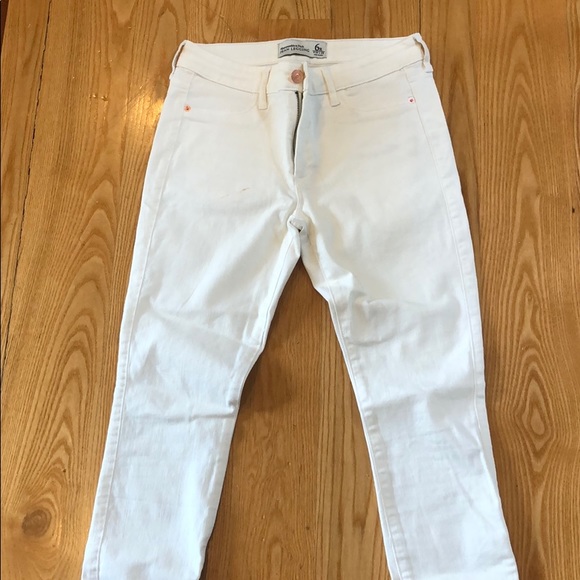 Abercrombie and Fitch white high wasted jeggings - Picture 1 of 4